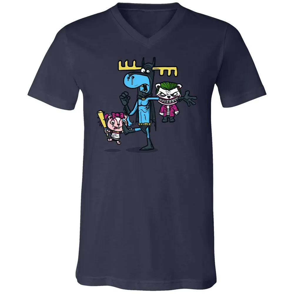Unisex V-Neck T-Shirt - GXGN7ZFL - Navy - 9