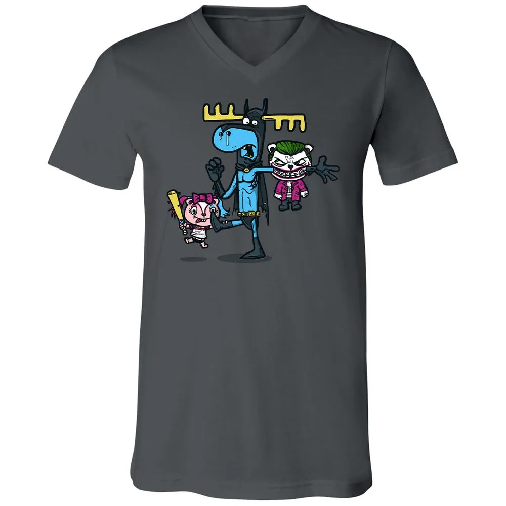 Unisex V-Neck T-Shirt - GXGN7ZFL - Asphalt - 12