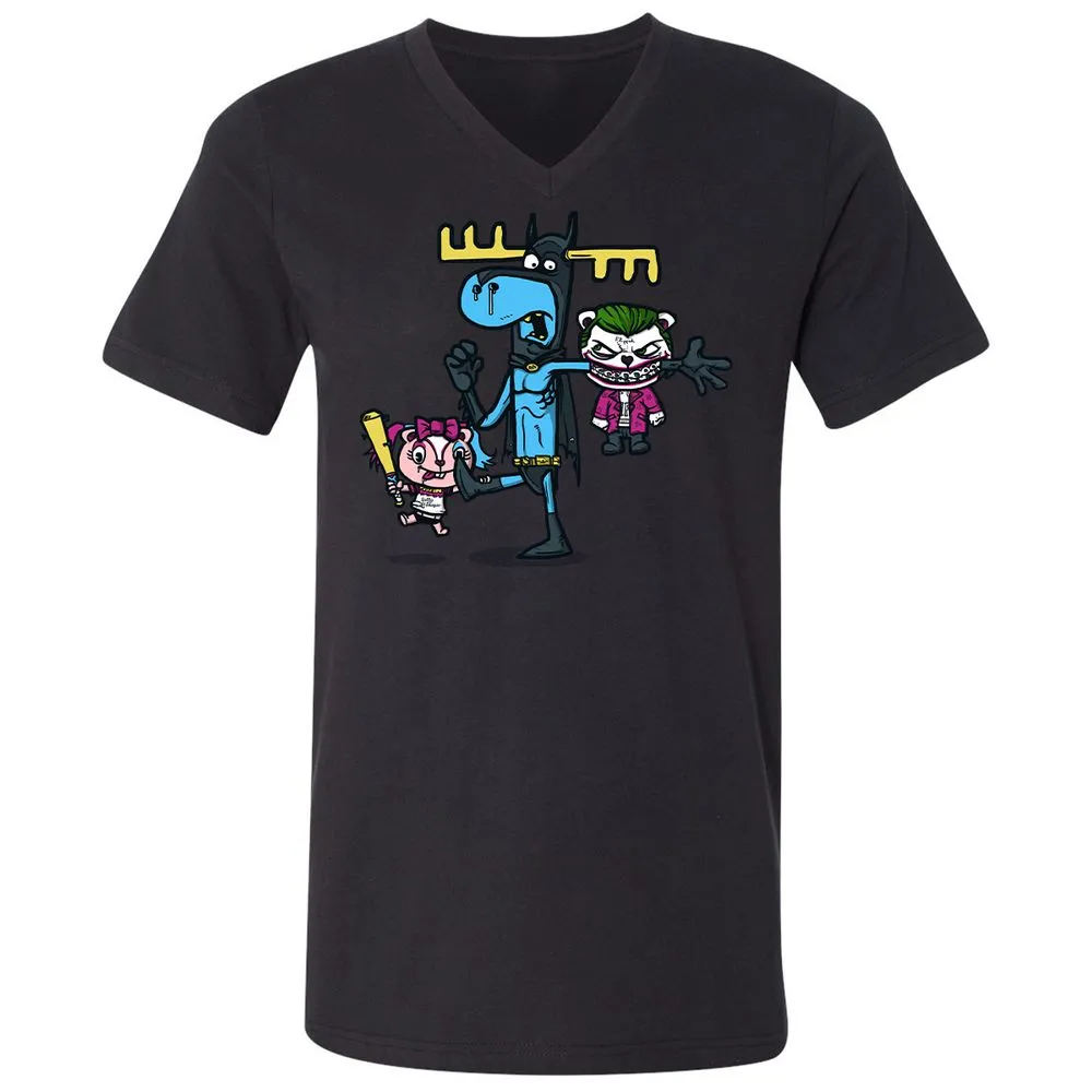 Unisex V-Neck T-Shirt - GXGN7ZFL - Black - 16