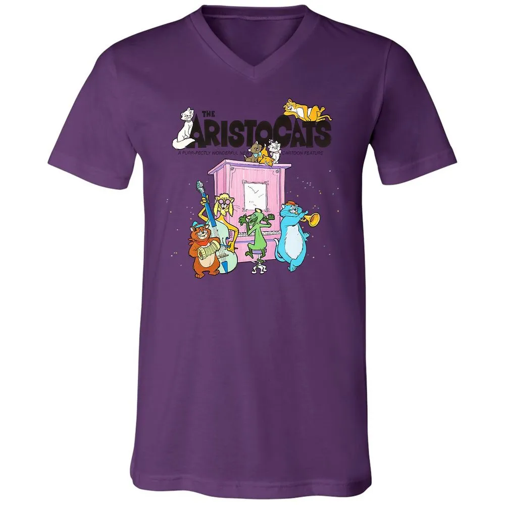 Unisex V-Neck T-Shirt - B2VH5G7D - Team Purple - 2