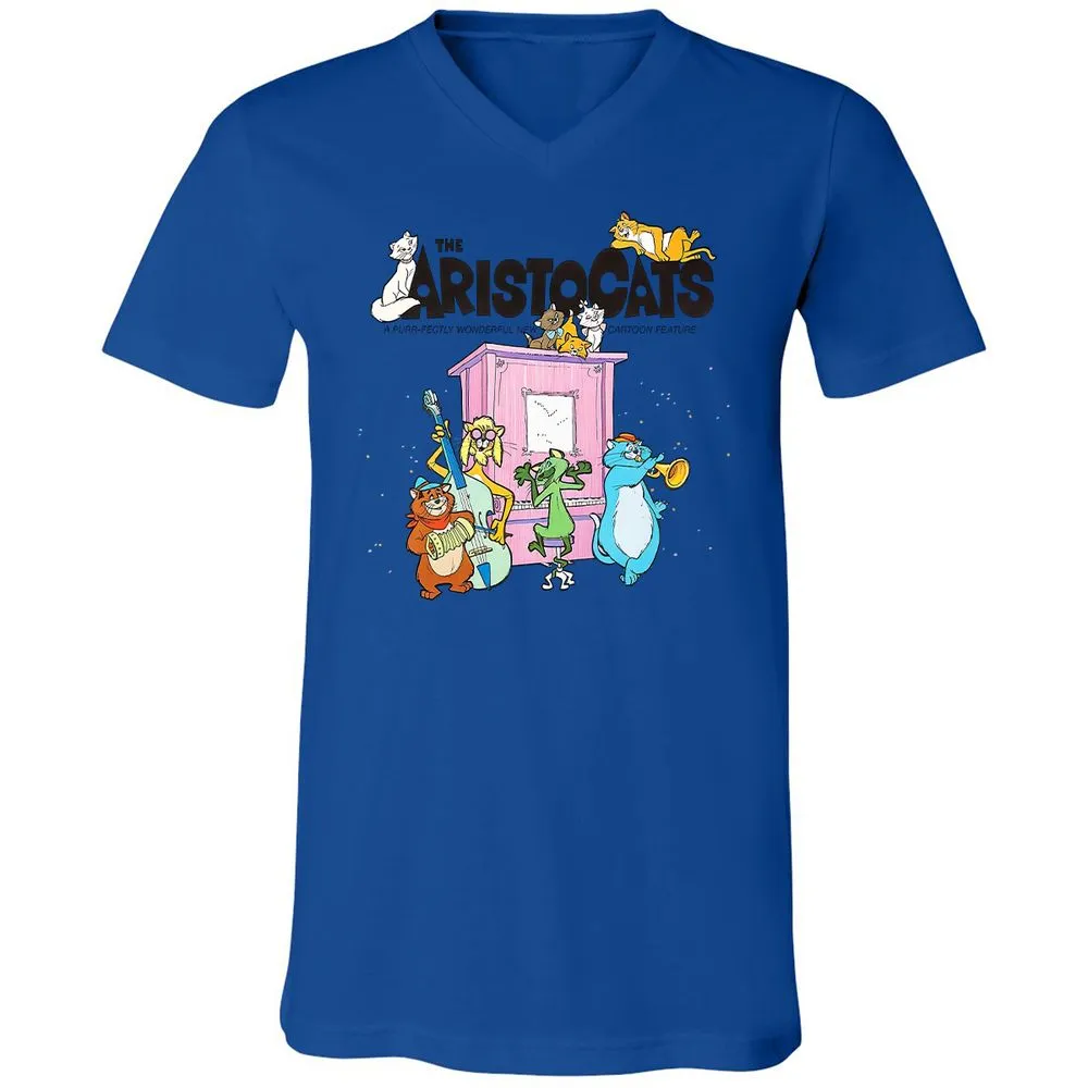 Unisex V-Neck T-Shirt - B2VH5G7D - True Royal - 4