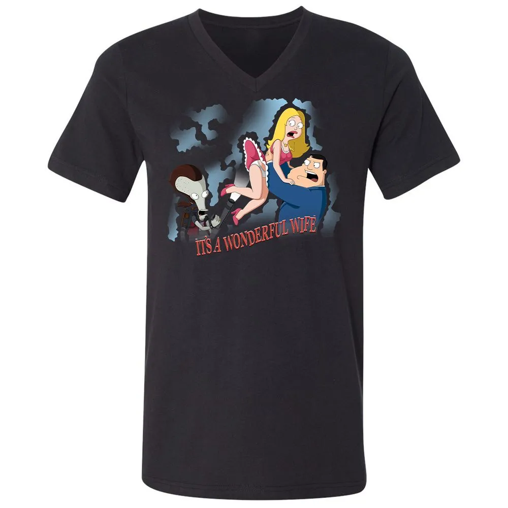 Unisex V-Neck T-Shirt - SVUM5427 - Black - 16