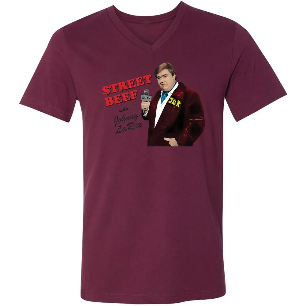 Unisex V-Neck T-Shirt - 8P15Y7MJ - Maroon - 6