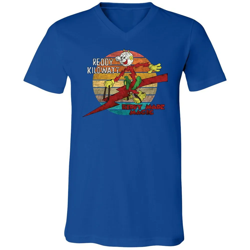 Unisex V-Neck T-Shirt - GJ9W2UXV - True Royal - 4