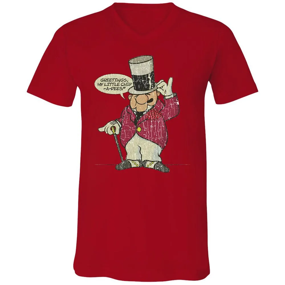 Unisex V-Neck T-Shirt - YZZ1PWQL - Red - 3
