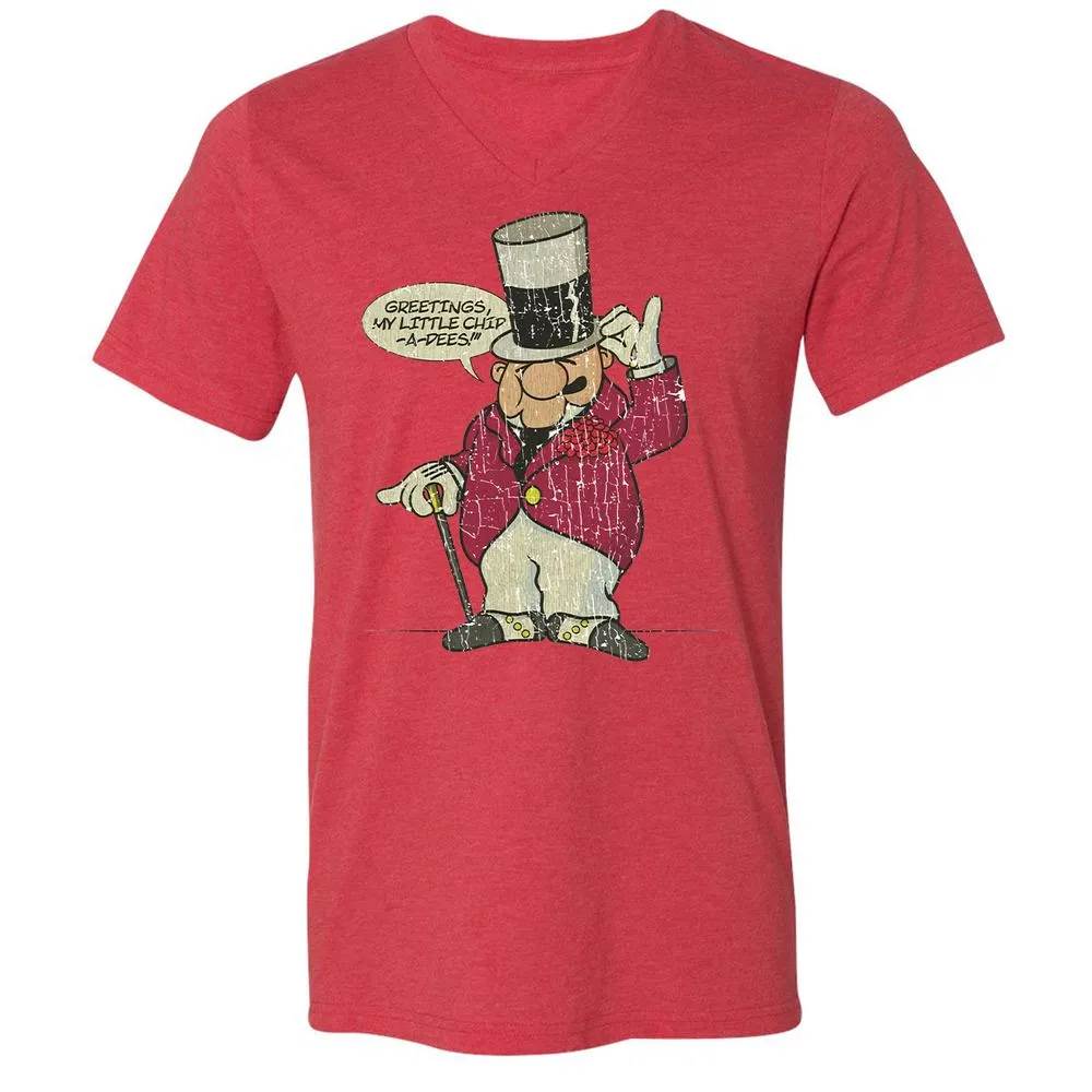 Unisex V-Neck T-Shirt - YZZ1PWQL - Heather Red - 5