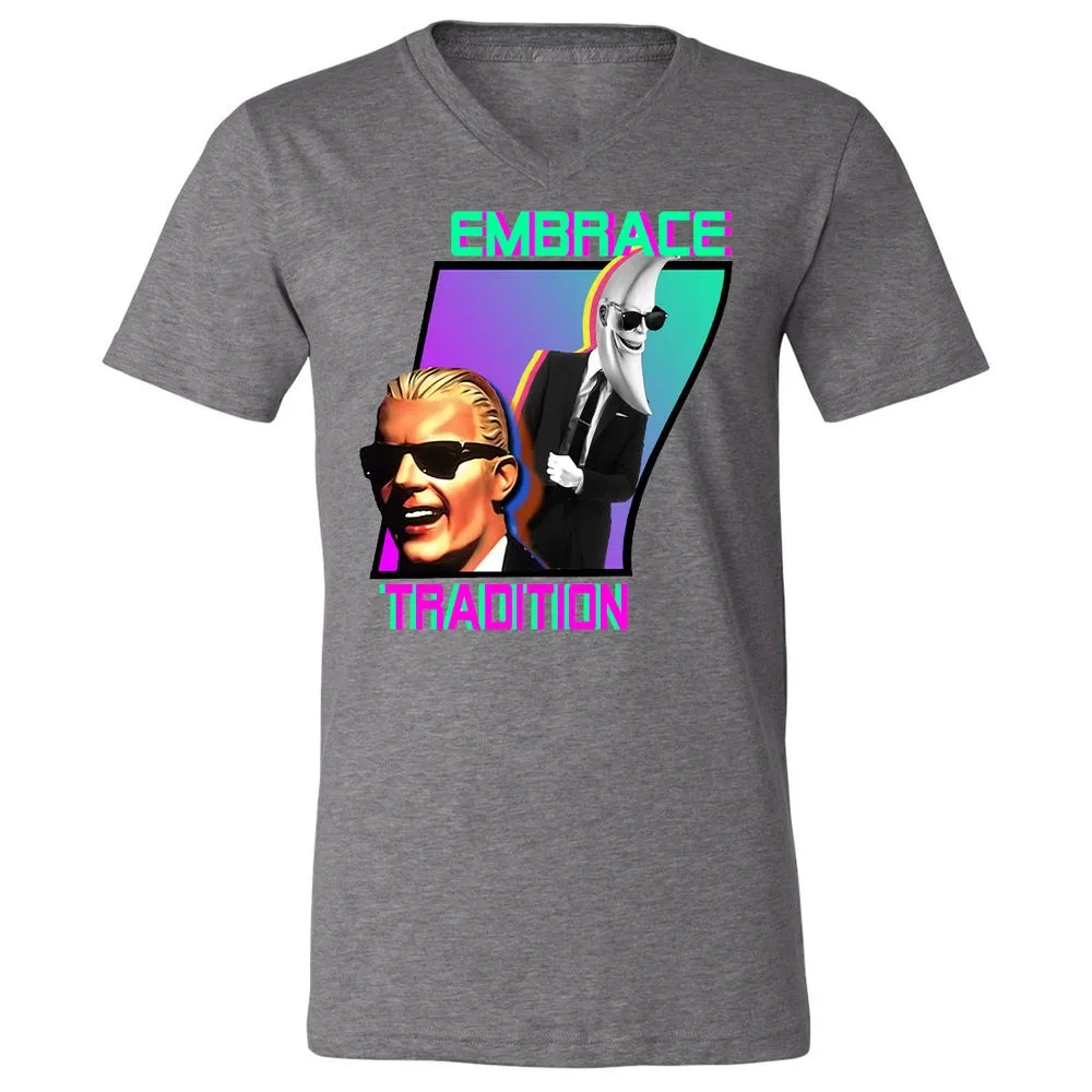 Unisex V-Neck T-Shirt - Z5Y1LDR3 - Deep Heather - 13