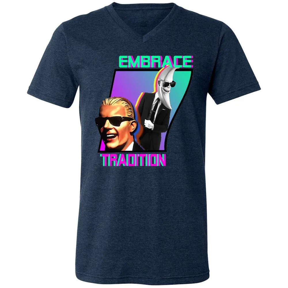 Unisex V-Neck T-Shirt - Z5Y1LDR3 - Heather Navy - 15