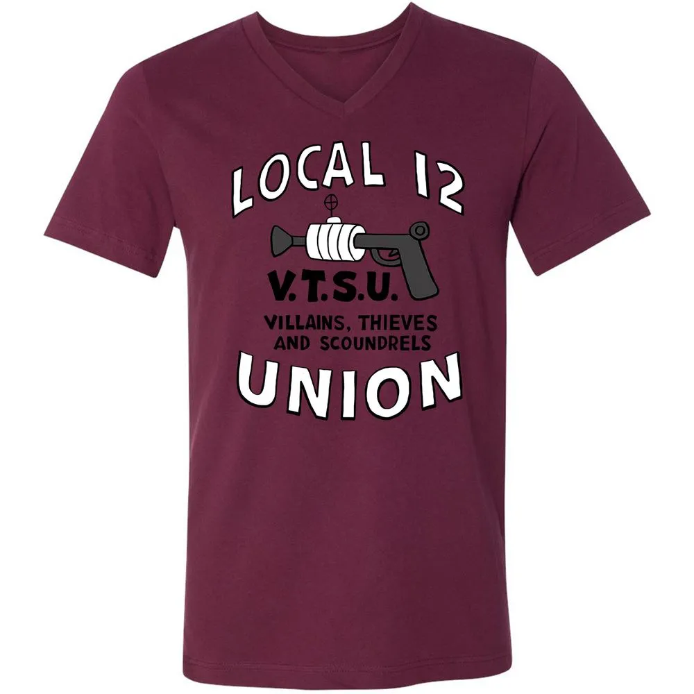 Unisex V-Neck T-Shirt - 9Z258ZLV - Maroon - 6