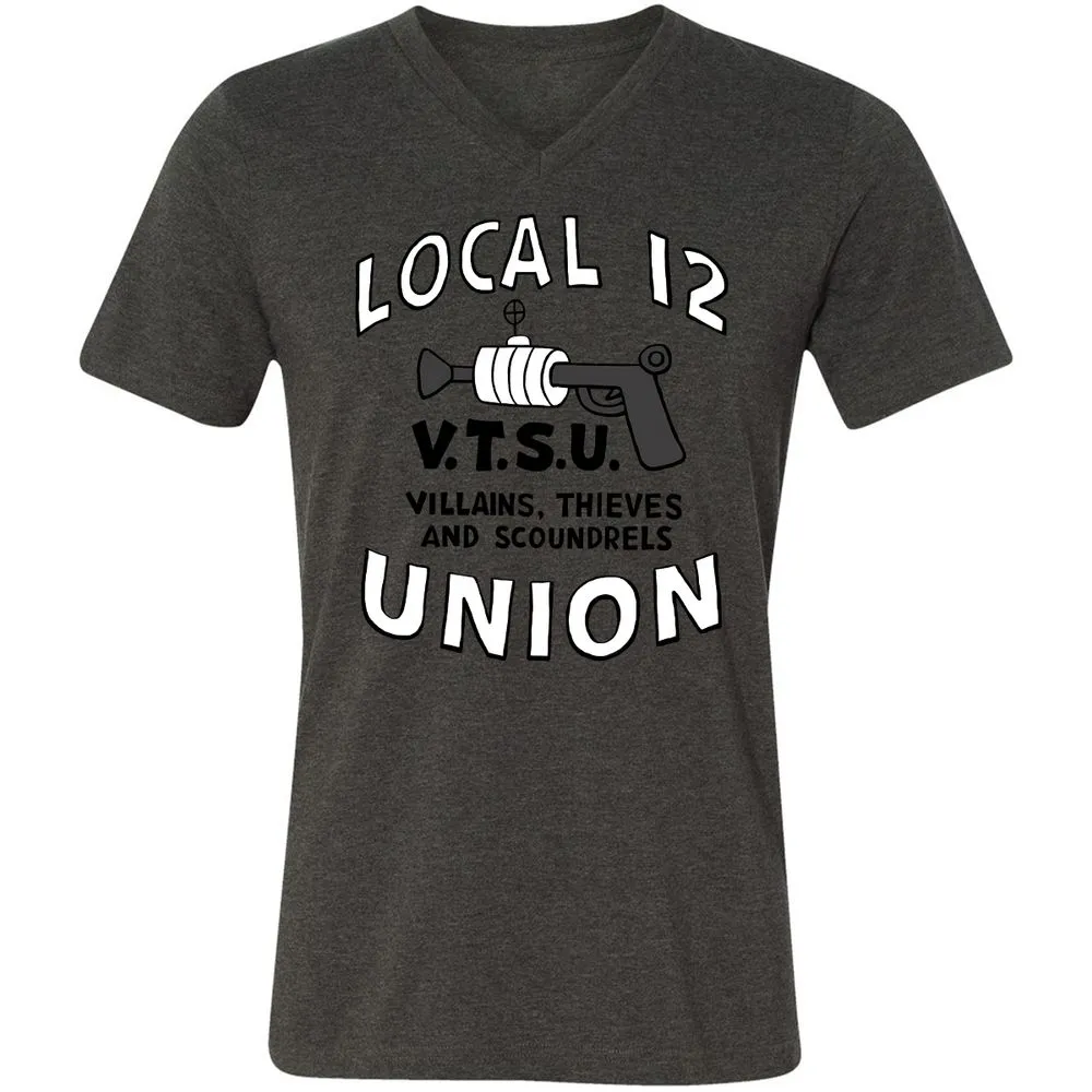 Unisex V-Neck T-Shirt - 9Z258ZLV - Dark Grey Heather - 8