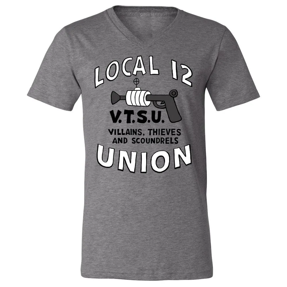 Unisex V-Neck T-Shirt - 9Z258ZLV - Deep Heather - 13