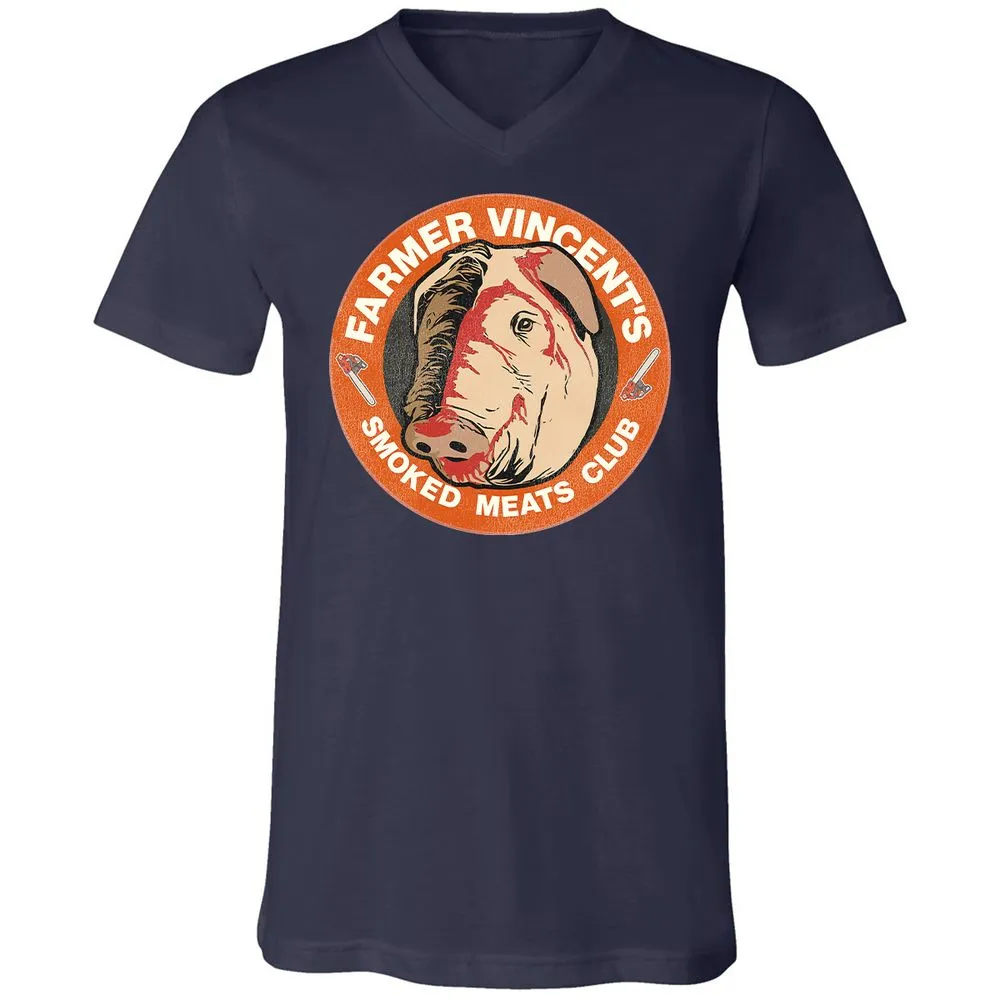 Unisex V-Neck T-Shirt - N86UGHQP - Navy - 2