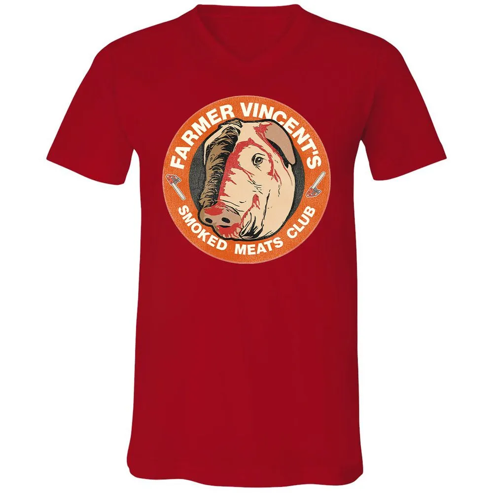 Unisex V-Neck T-Shirt - N86UGHQP - Red - 3