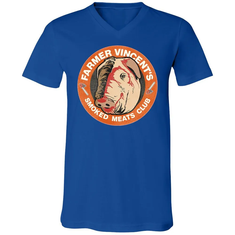 Unisex V-Neck T-Shirt - N86UGHQP - True Royal - 4