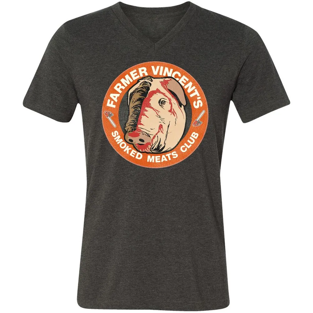 Unisex V-Neck T-Shirt - N86UGHQP - Dark Grey Heather - 8