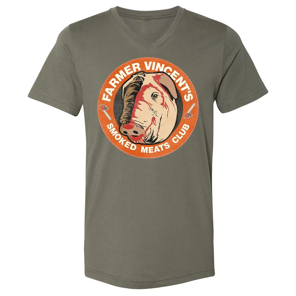 Unisex V-Neck T-Shirt - N86UGHQP - Military Green - 10