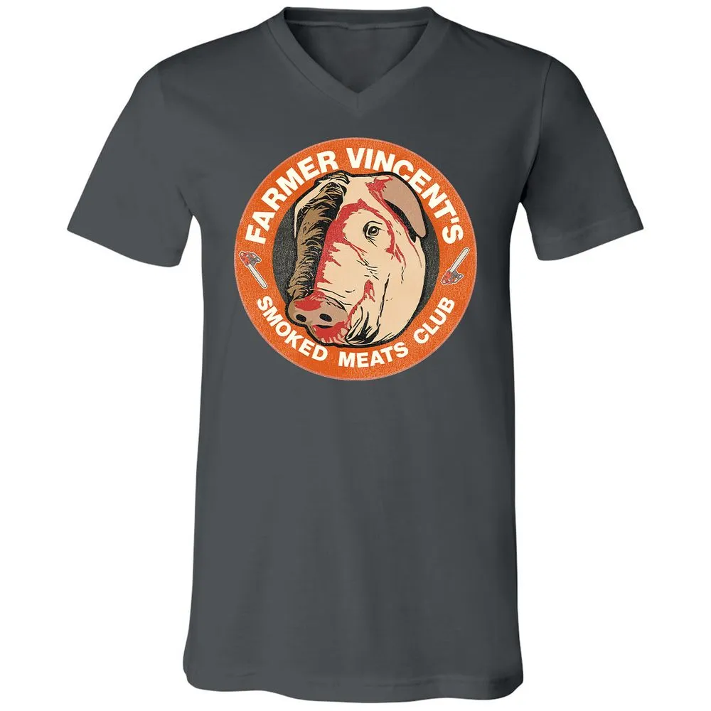 Unisex V-Neck T-Shirt - N86UGHQP - Asphalt - 12
