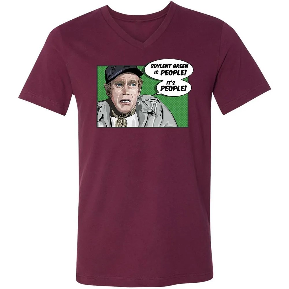 Unisex V-Neck T-Shirt - DYXS82SS - Maroon - 6