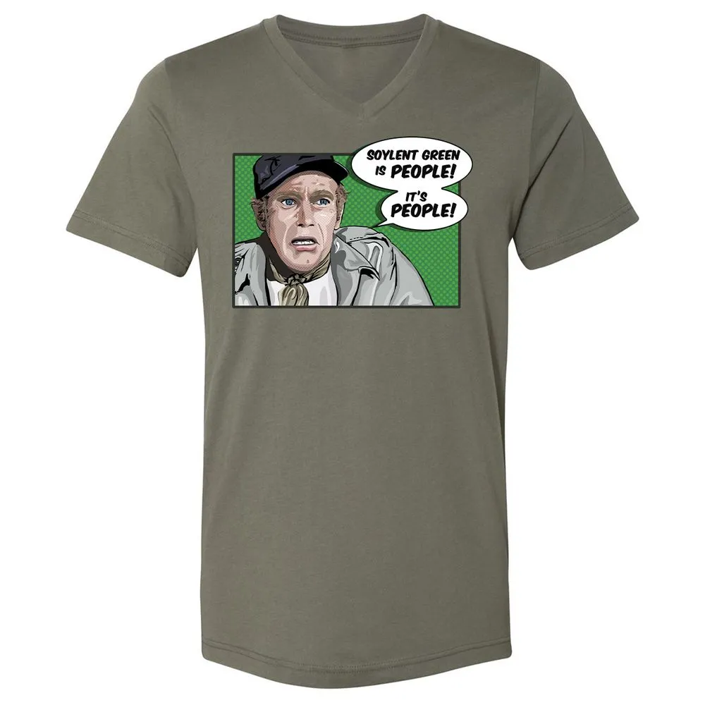 Unisex V-Neck T-Shirt - DYXS82SS - Military Green - 10