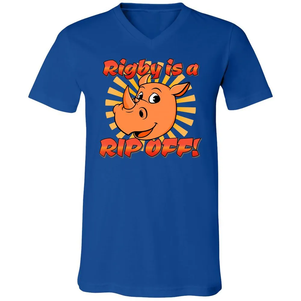 Unisex V-Neck T-Shirt - LCDTR7VR - True Royal - 4