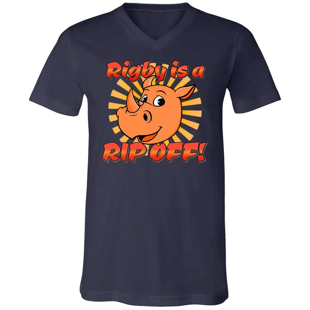 Unisex V-Neck T-Shirt - LCDTR7VR - Navy - 9