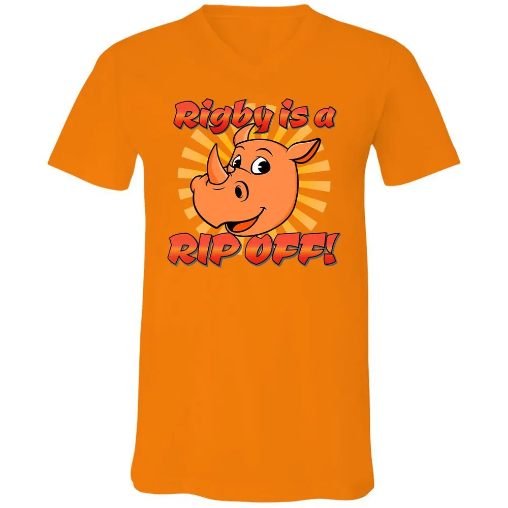 Unisex V-Neck T-Shirt - LCDTR7VR - Orange - 11