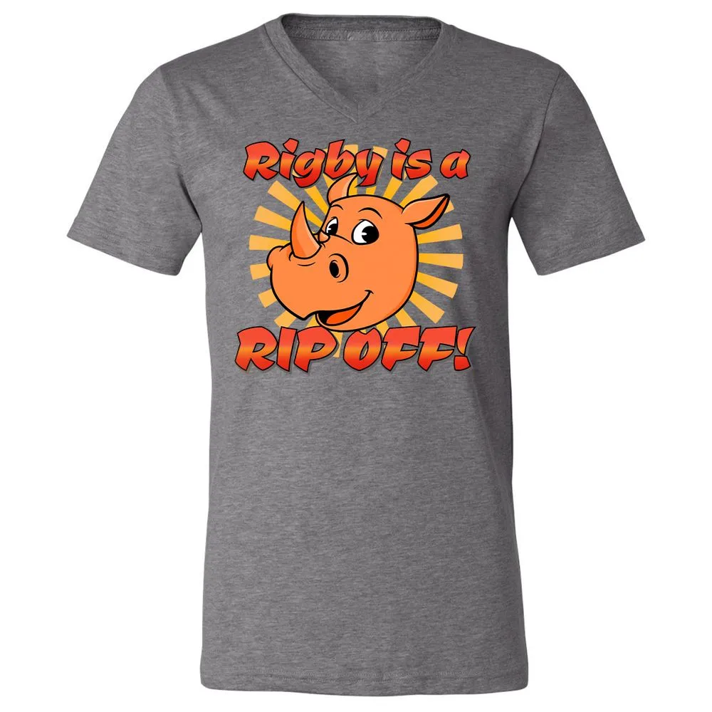 Unisex V-Neck T-Shirt - LCDTR7VR - Deep Heather - 13