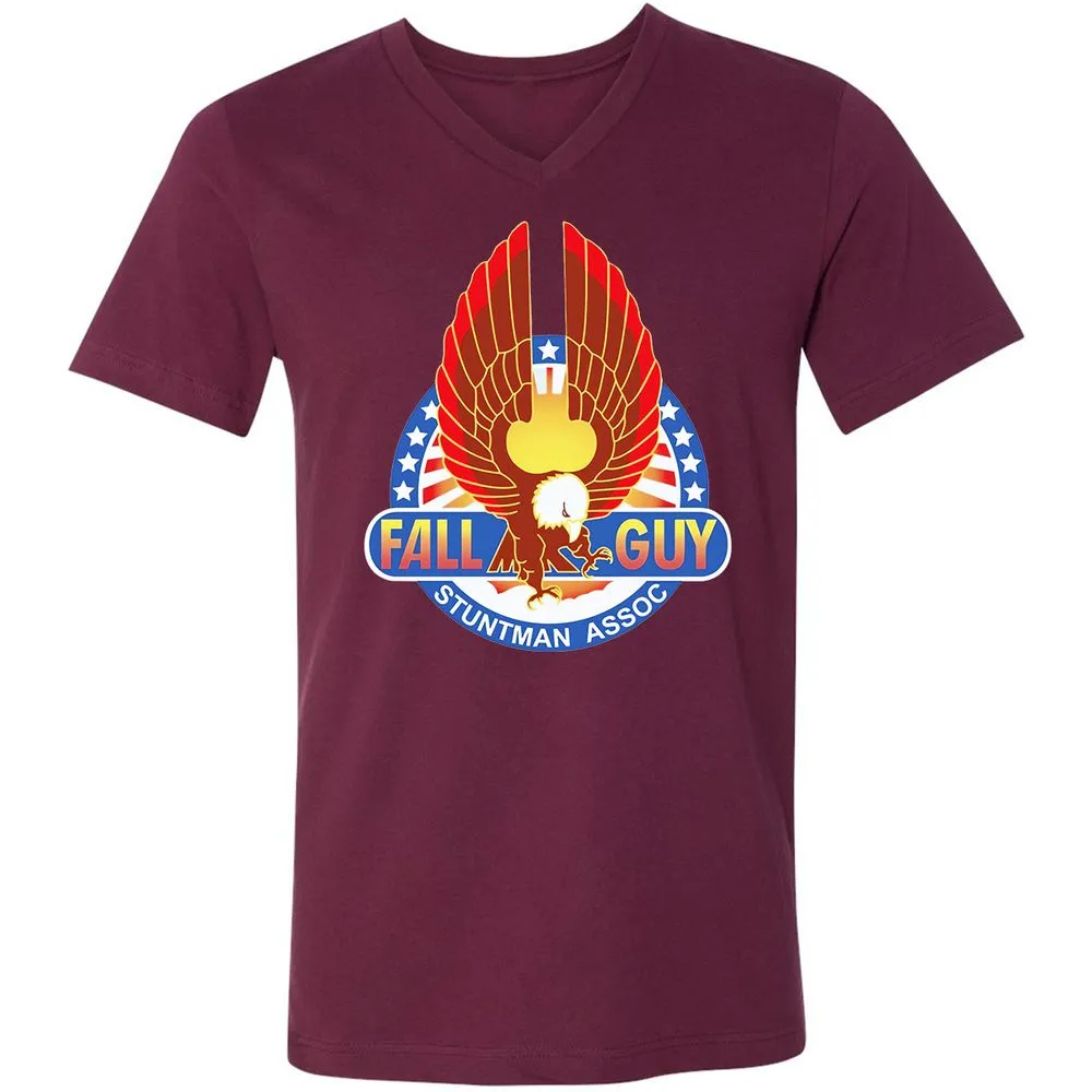 Unisex V-Neck T-Shirt - 9LQMVW6K - Maroon - 6