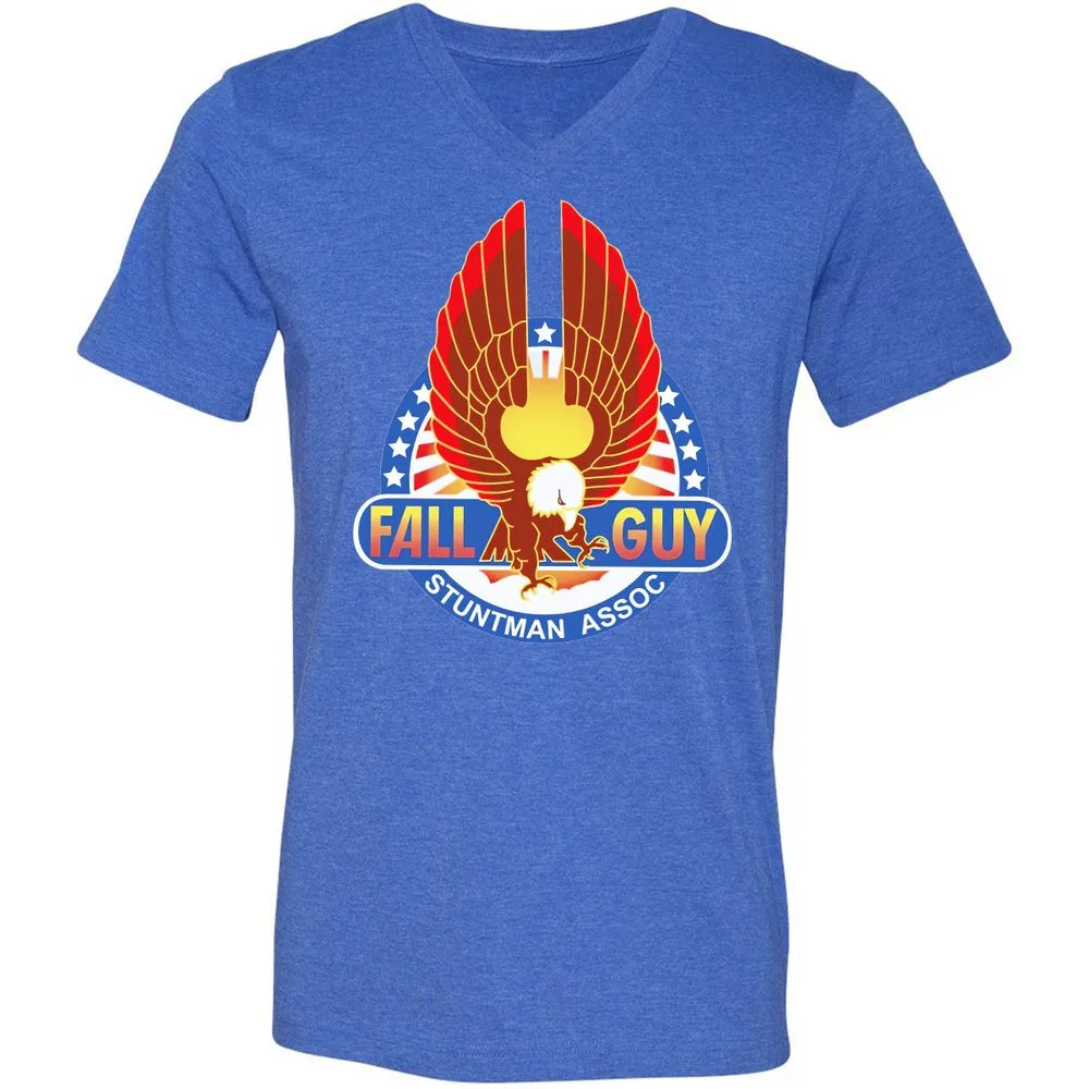 Unisex V-Neck T-Shirt - 9LQMVW6K - Heather True Royal - 14