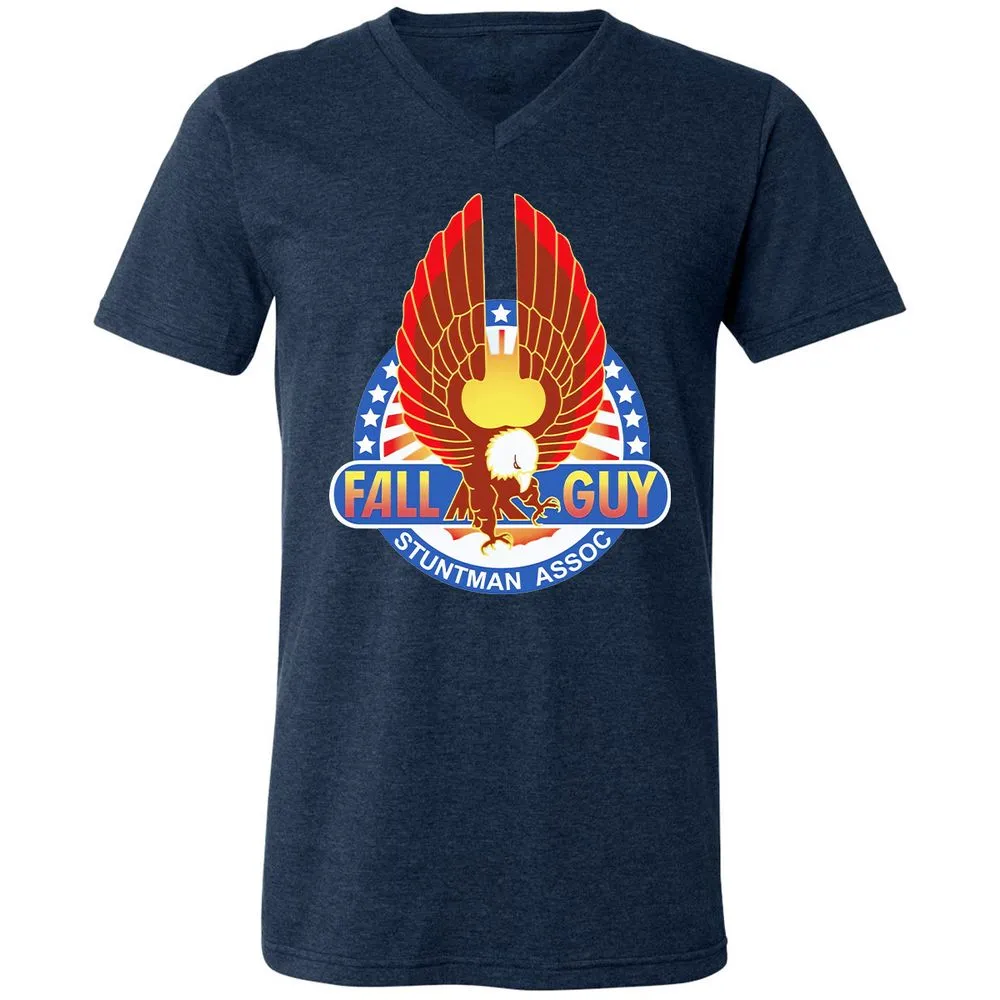 Unisex V-Neck T-Shirt - 9LQMVW6K - Heather Navy - 15