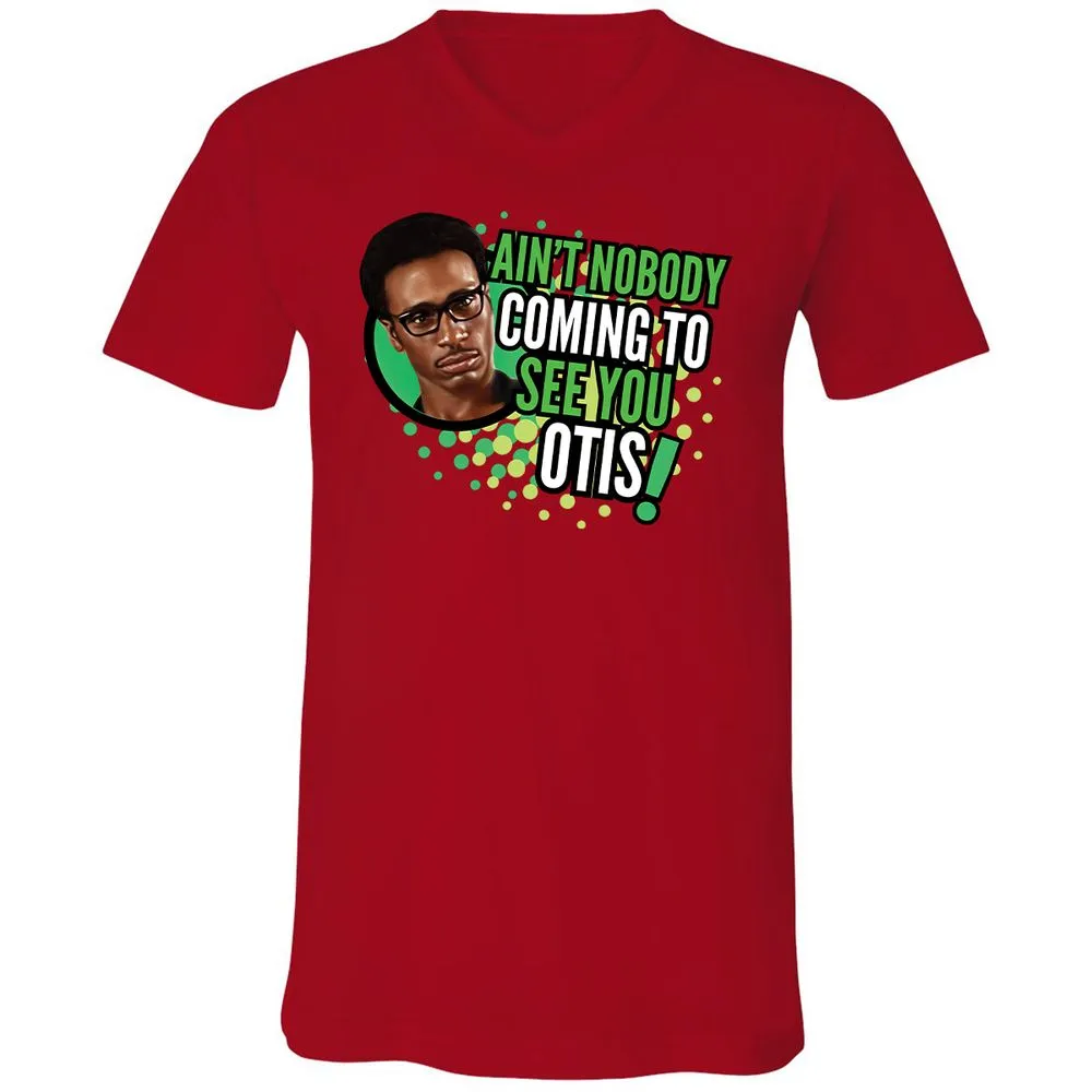 Unisex V-Neck T-Shirt - G3CNL2E7 - Red - 3