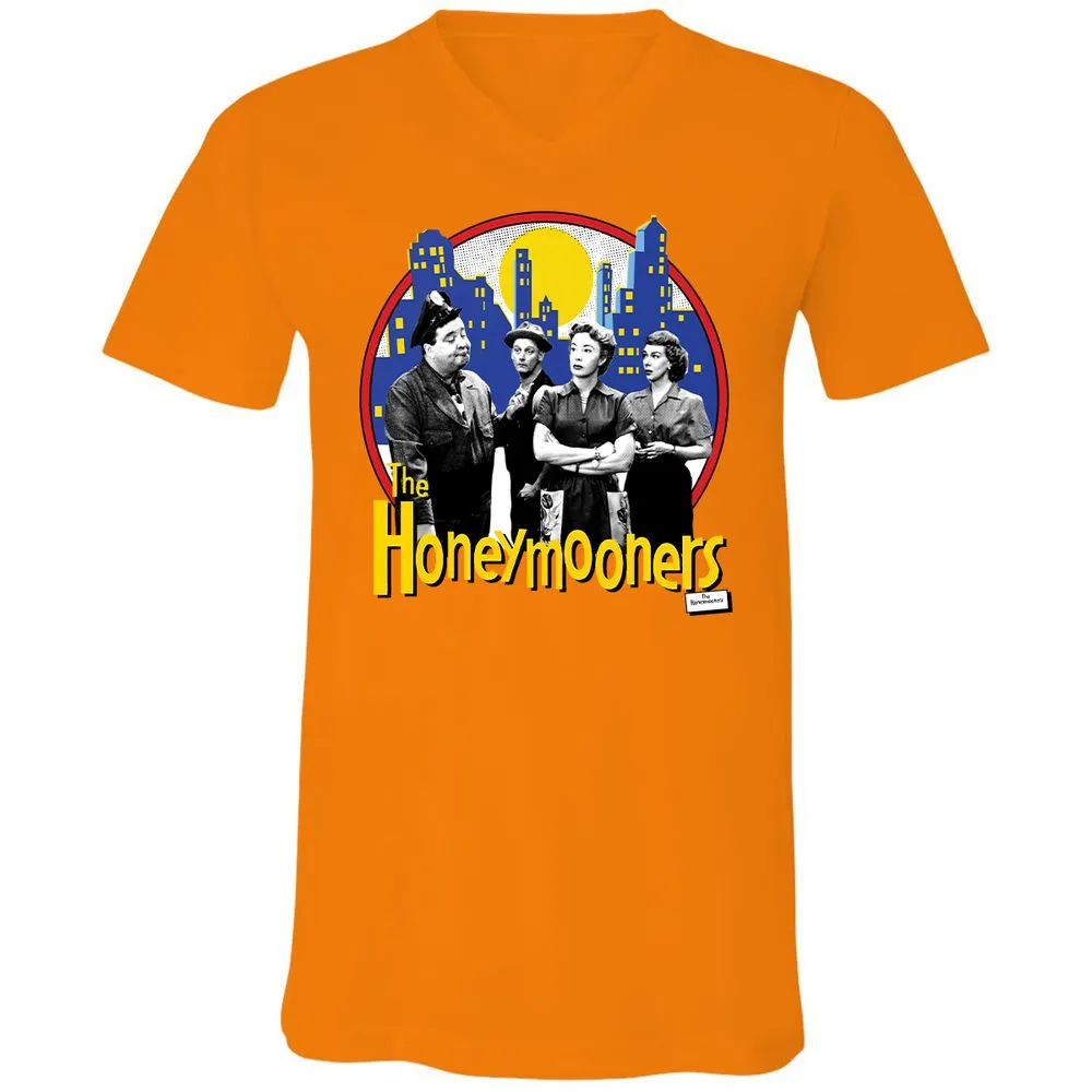 Unisex V-Neck T-Shirt - R1NDUA3N - Orange - 11