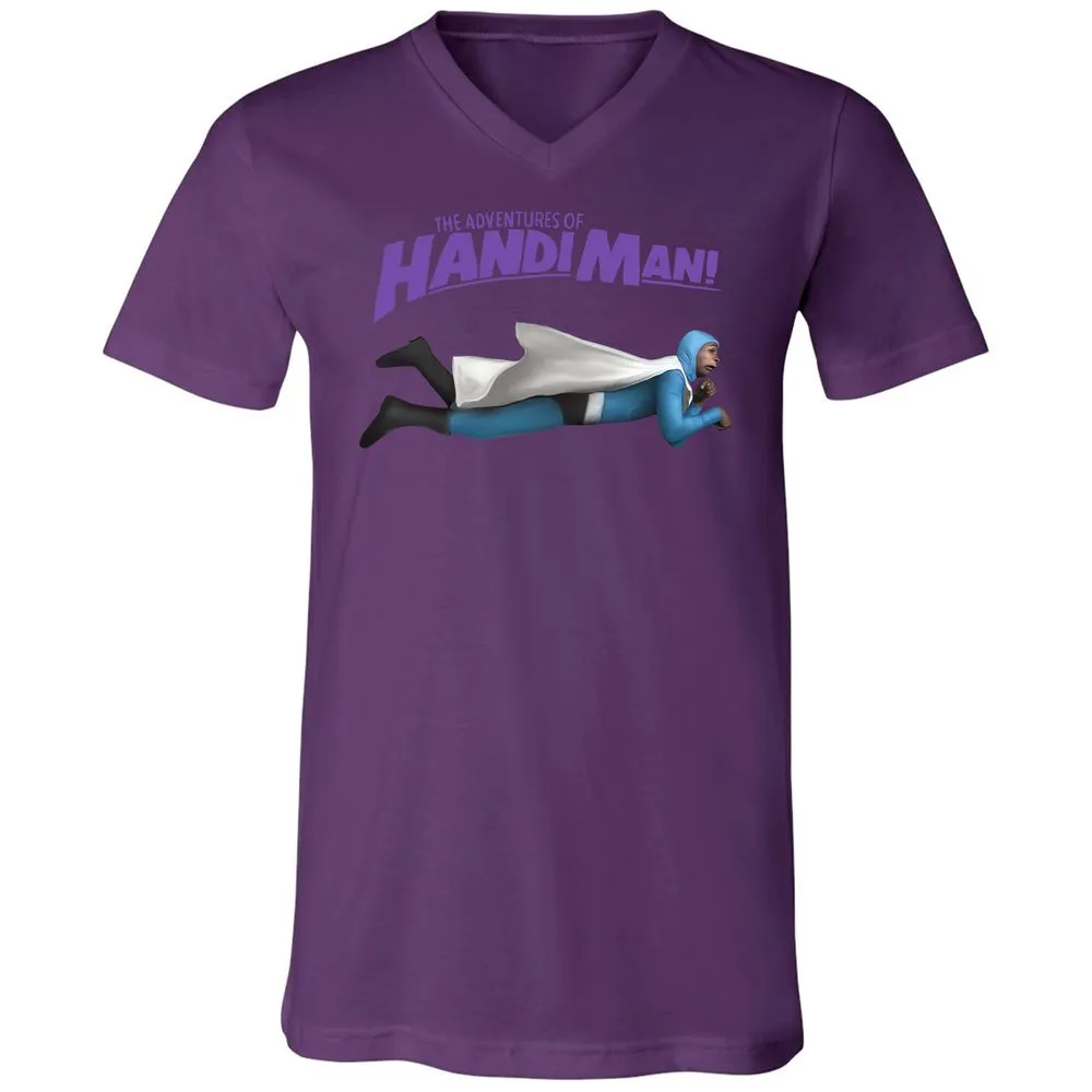 Unisex V-Neck T-Shirt - 6UEEKG3V - Team Purple - 2