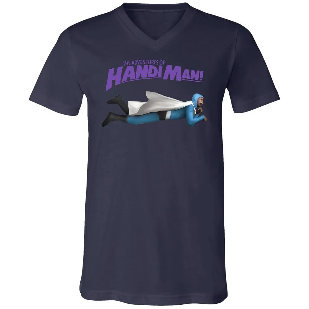 Unisex V-Neck T-Shirt - 6UEEKG3V - Navy - 9