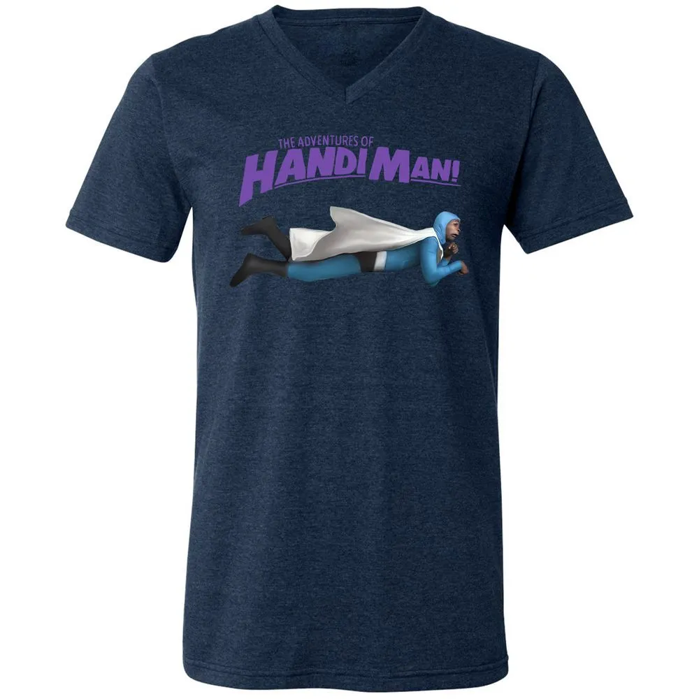 Unisex V-Neck T-Shirt - 6UEEKG3V - Heather Navy - 15