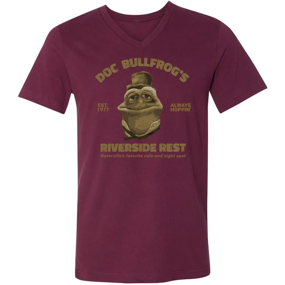 Unisex V-Neck T-Shirt - 62Q6EF5P - Maroon - 6