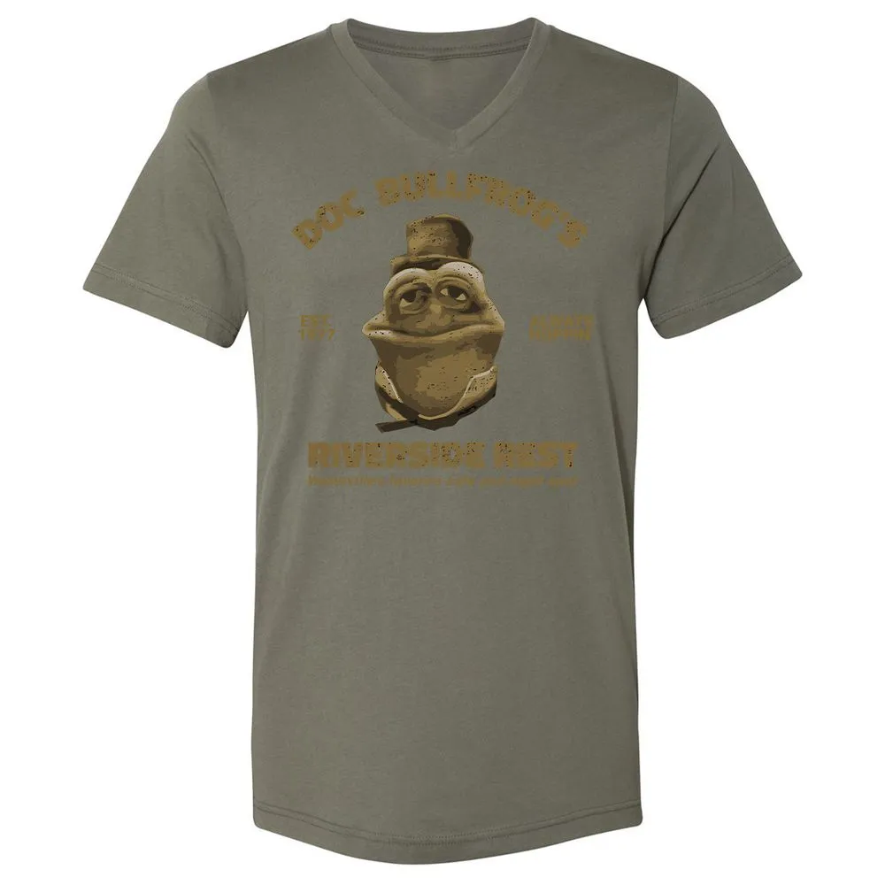 Unisex V-Neck T-Shirt - 62Q6EF5P - Military Green - 10