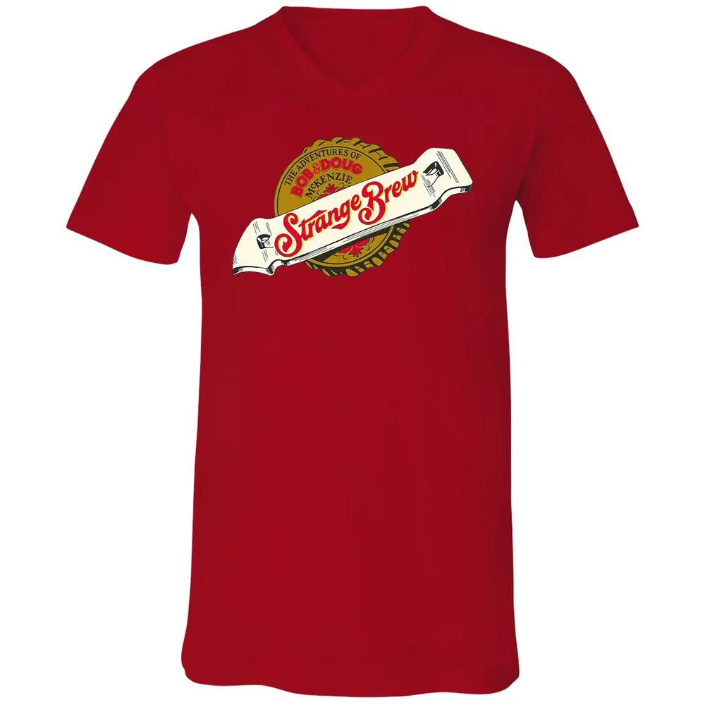 Unisex V-Neck T-Shirt - GJKMMQJY - Red - 3