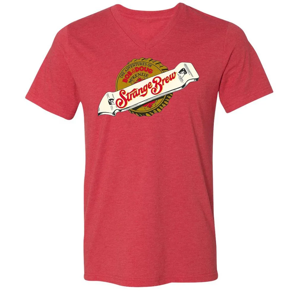 Unisex V-Neck T-Shirt - GJKMMQJY - Heather Red - 5