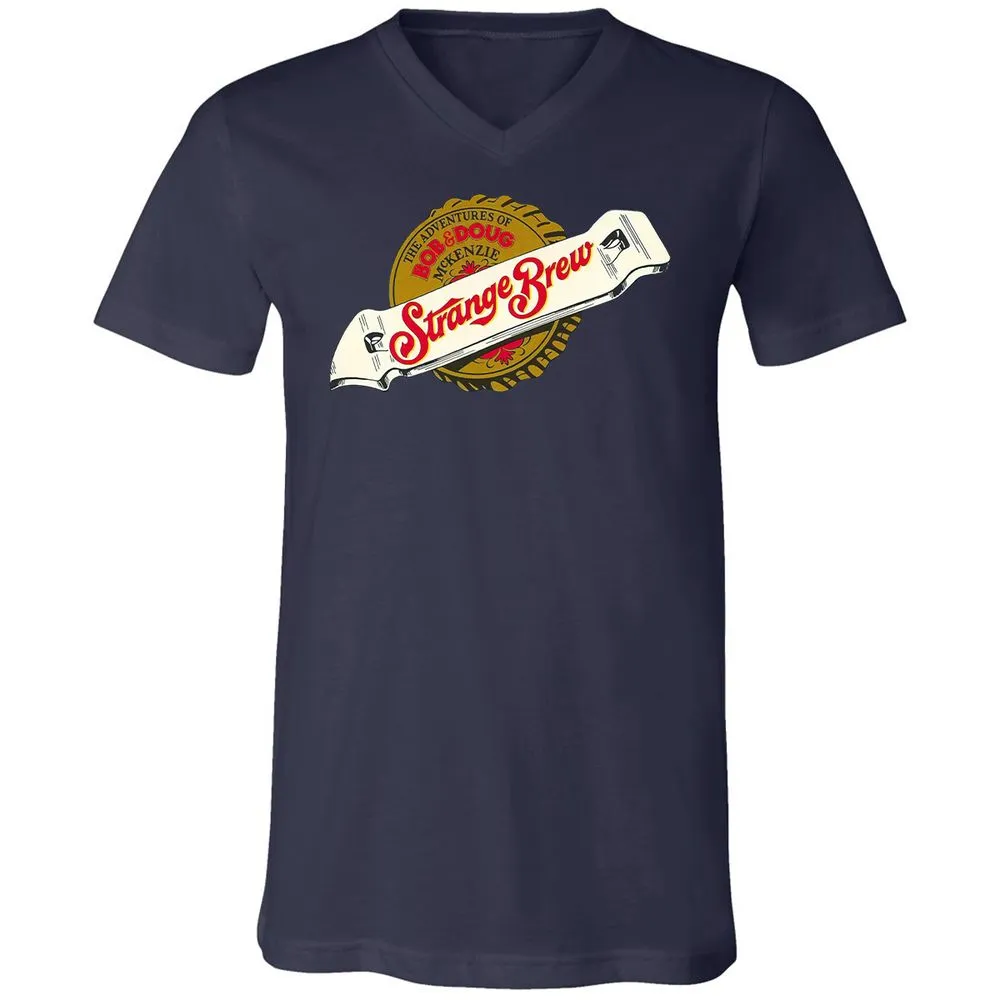 Unisex V-Neck T-Shirt - GJKMMQJY - Navy - 9