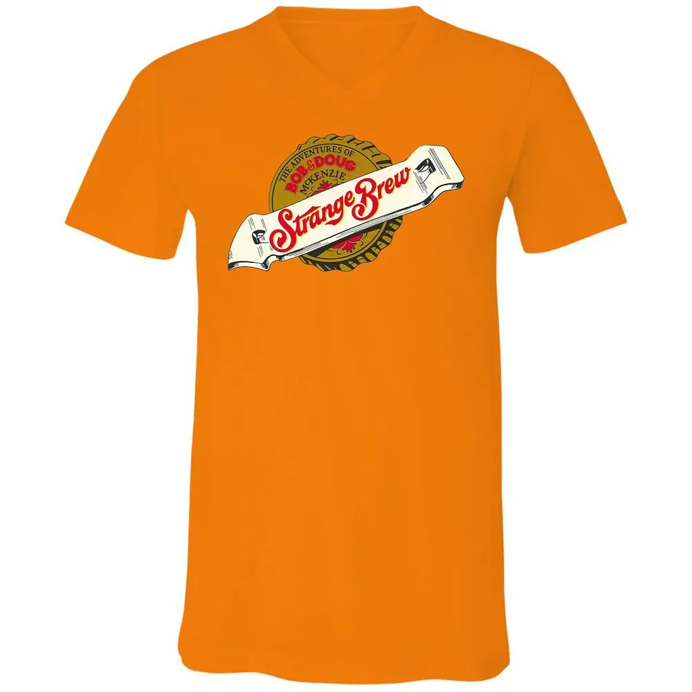 Unisex V-Neck T-Shirt - GJKMMQJY - Orange - 11
