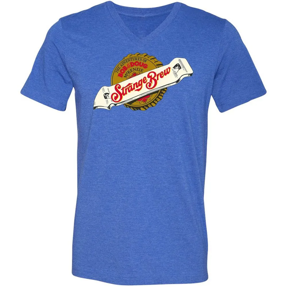 Unisex V-Neck T-Shirt - GJKMMQJY - Heather True Royal - 14