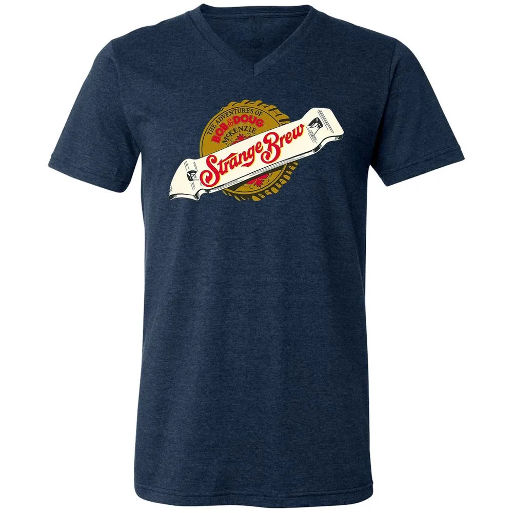 Unisex V-Neck T-Shirt - GJKMMQJY - Heather Navy - 15