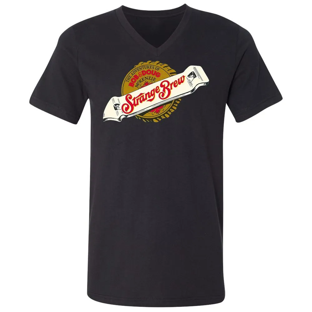 Unisex V-Neck T-Shirt - GJKMMQJY - Black - 16