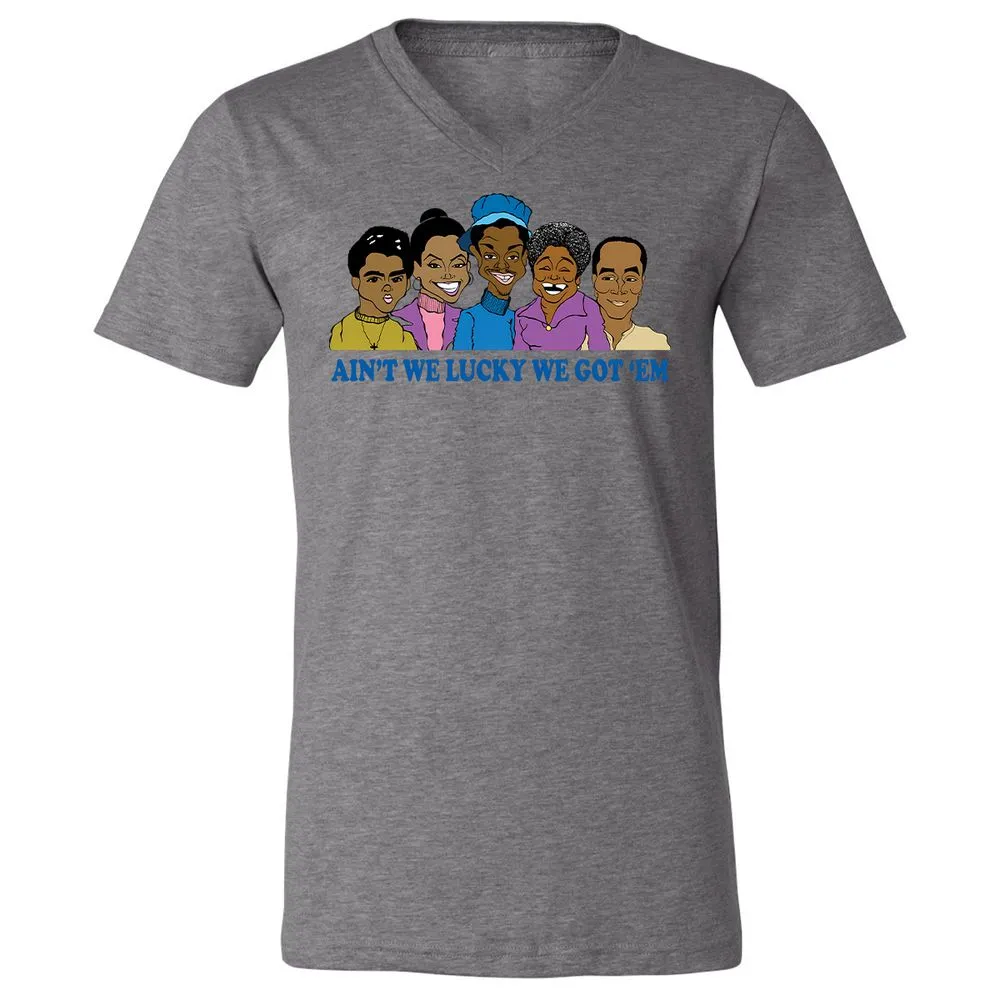 Unisex V-Neck T-Shirt - Q2X1JVQB - Deep Heather - 13