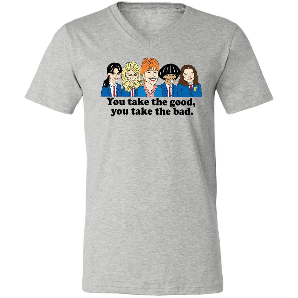 Unisex V-Neck T-Shirt - 6H126JMN - Athletic Heather - 7