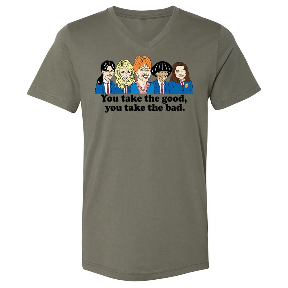 Unisex V-Neck T-Shirt - 6H126JMN - Military Green - 10