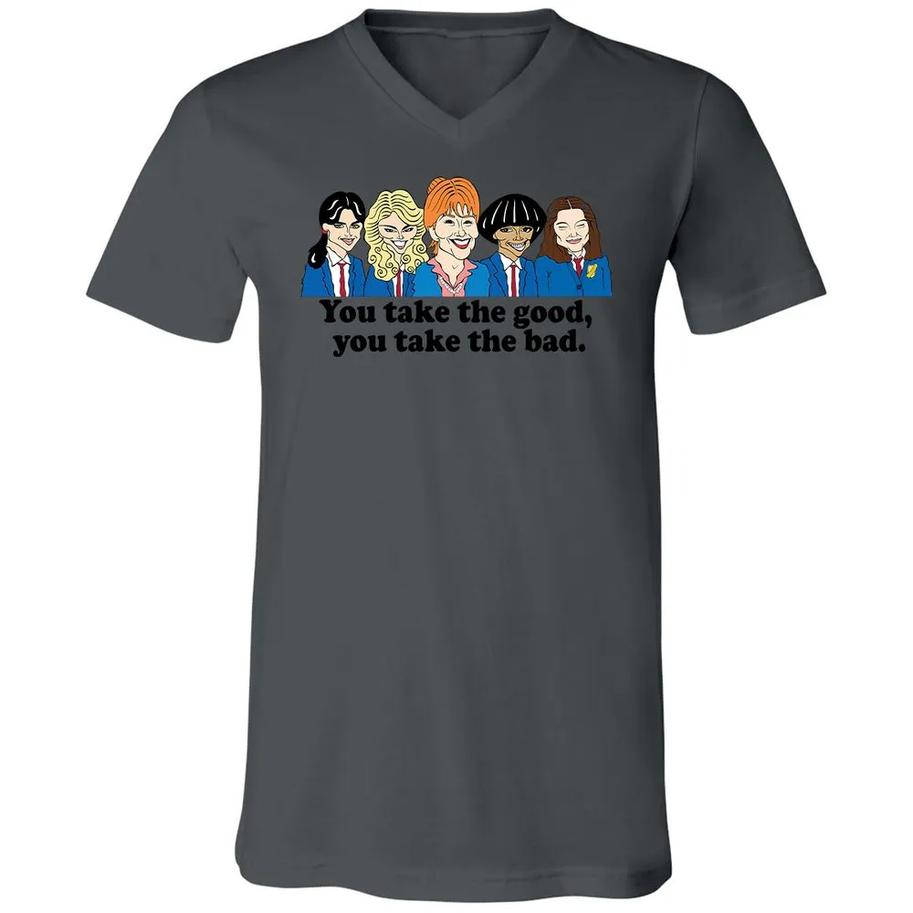 Unisex V-Neck T-Shirt - 6H126JMN - Asphalt - 12