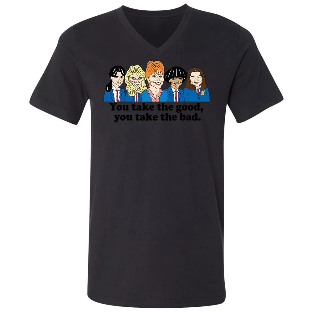 Unisex V-Neck T-Shirt - 6H126JMN - Black - 16
