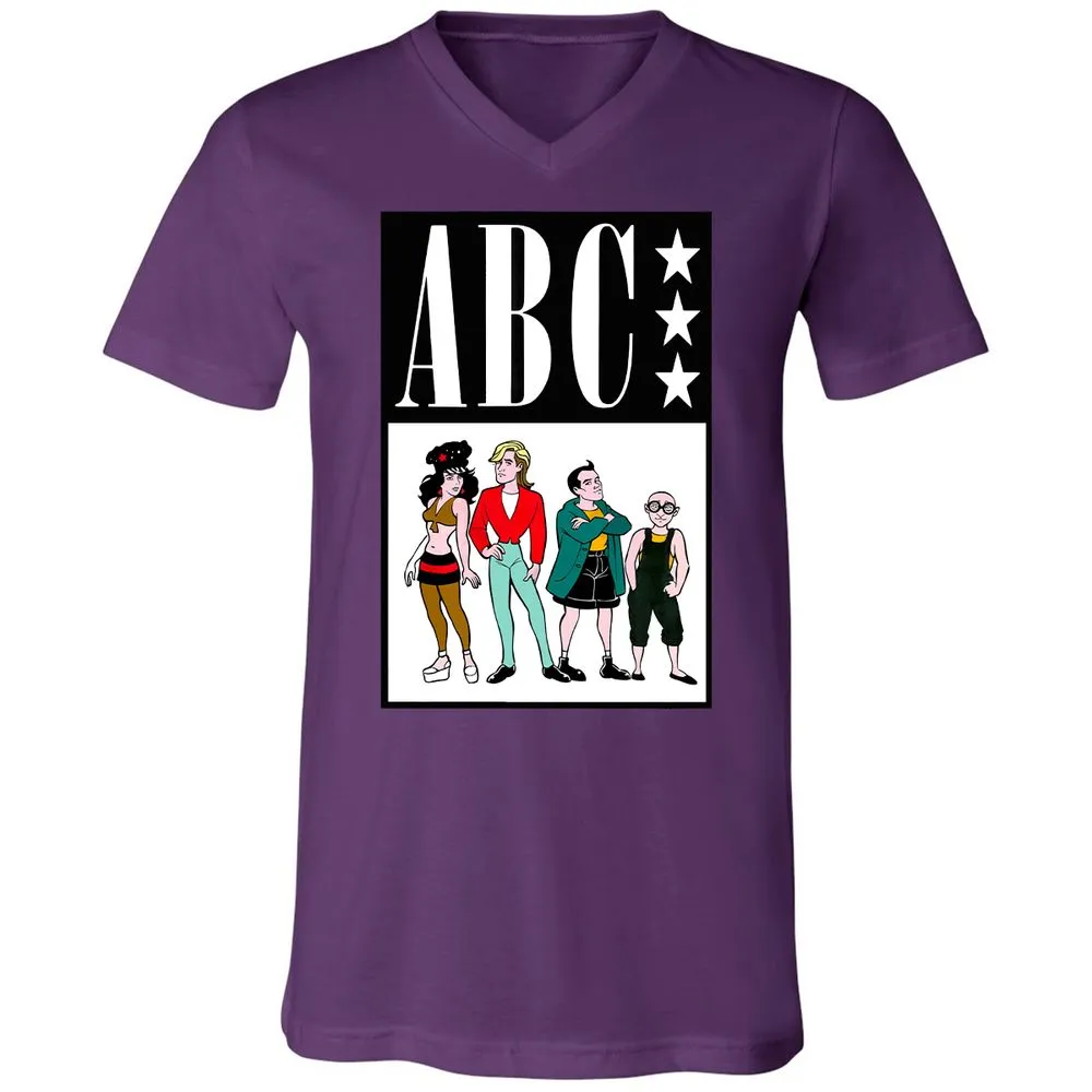 Unisex V-Neck T-Shirt - Q5R63BBW - Team Purple - 2